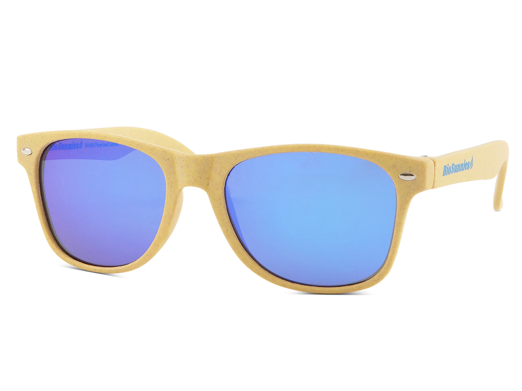 Yellow BioSunnies Classic Mirror - Front angle view