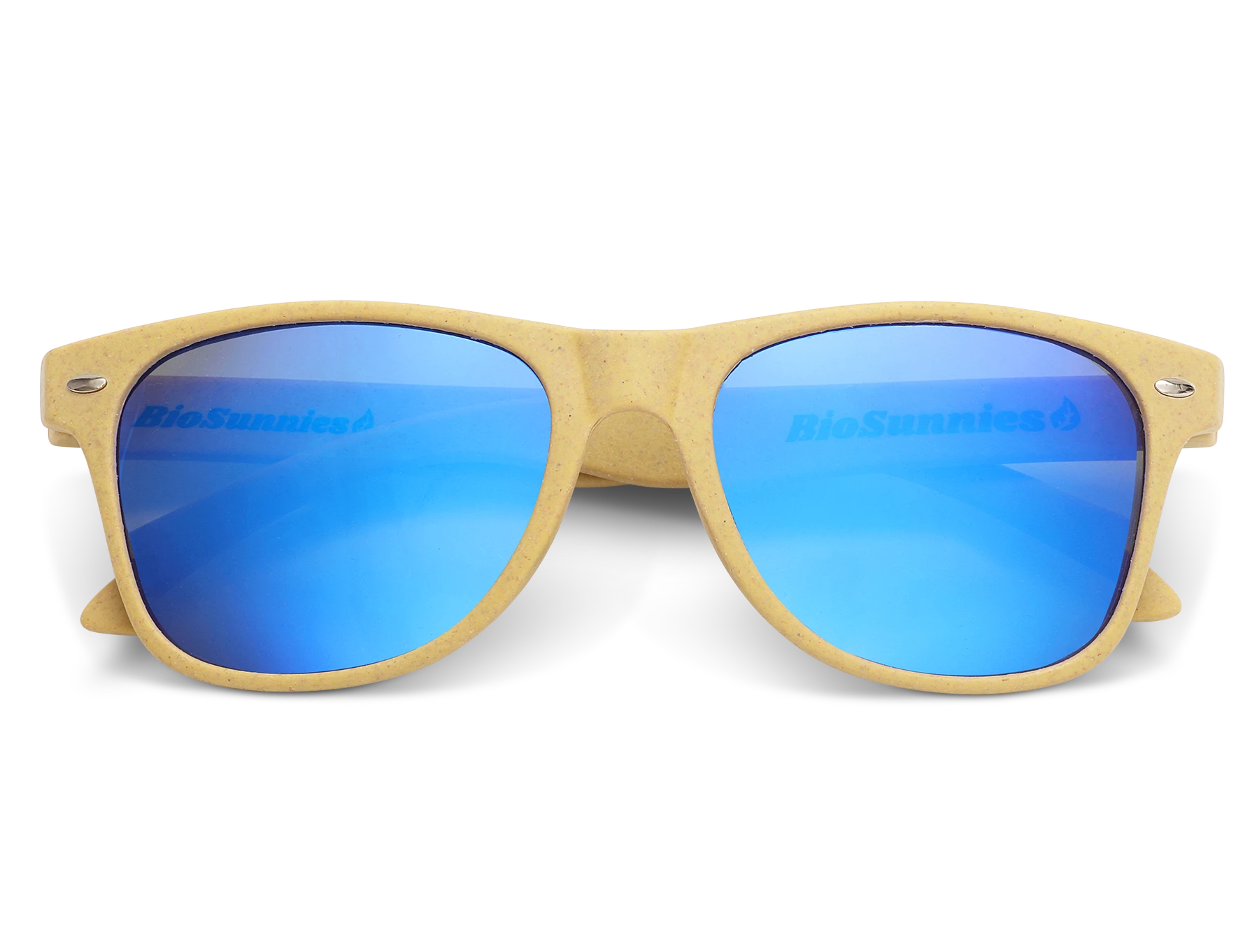 Yellow BioSunnies Classic Mirror - Folded view